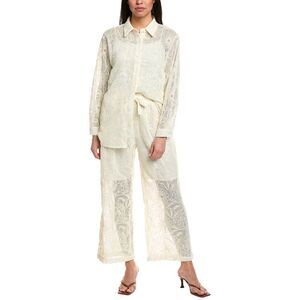 Beulah Womens  2Pc Top & Pant Set, Beige